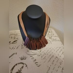 Elegant Brown and Tan Necklace